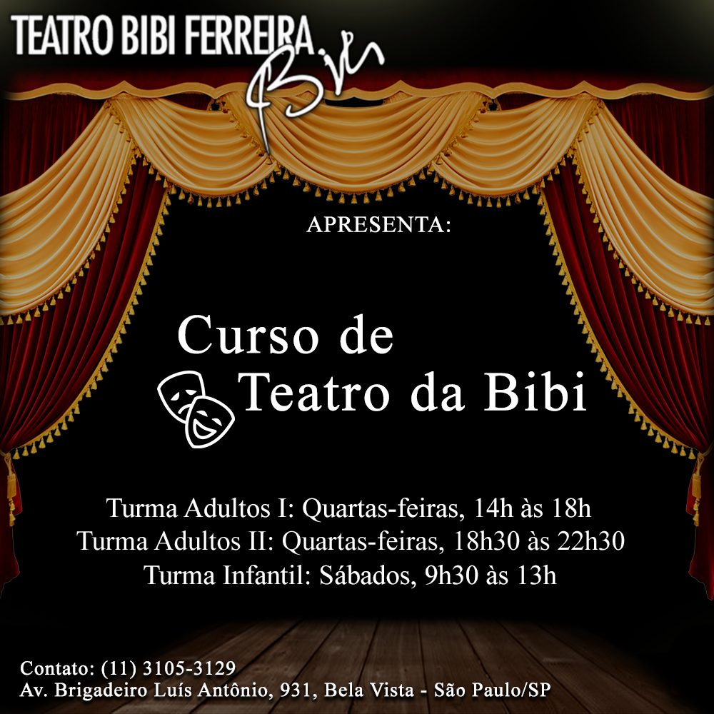 Curso teatral Teatro Bibi Ferreira Cartão