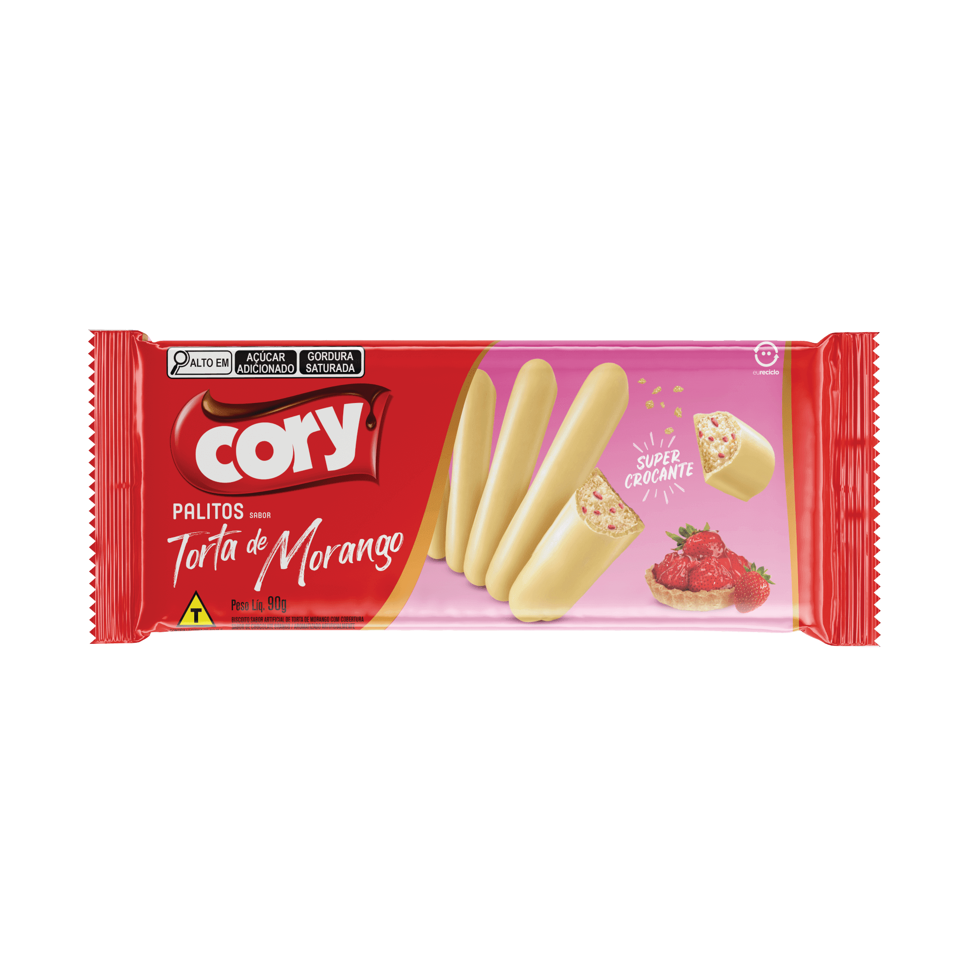 Palitos Cory lança novo sabor Torta de Morango - Cartão de Visita News