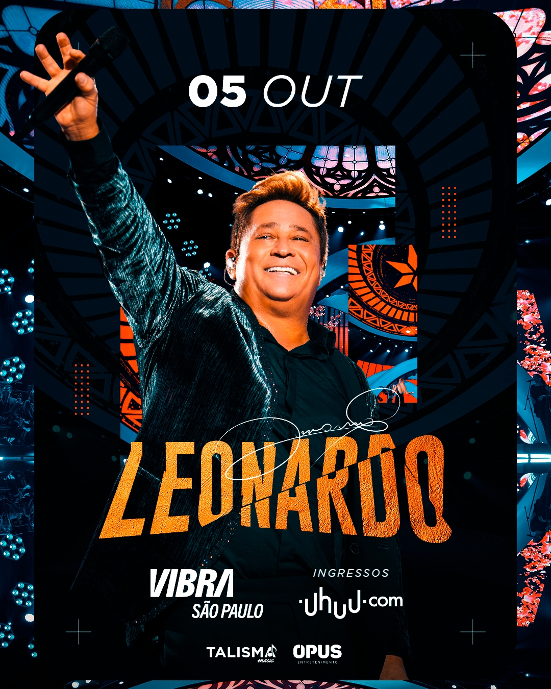 Leonardo celebra 40 anos de carreira na Vibra São Paulo - Cartão de Visita  News, image size:1080x1350